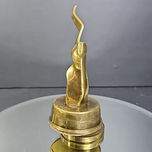 Vintage Solid Brass Seagull Wind Up Music Box Figurine on Pedestal - Picture 2 of 9